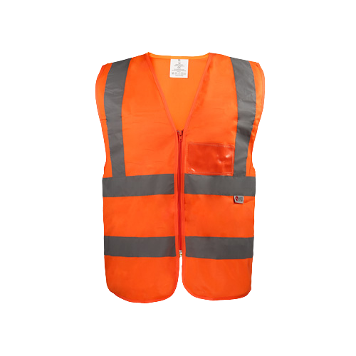 SAFETY REFLECTIVE VEST SAFE-STEP (LUMOS) 120GSM 4LINE YELLOW BACK