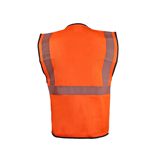 Lumos SD reflective safety vest orange back side
