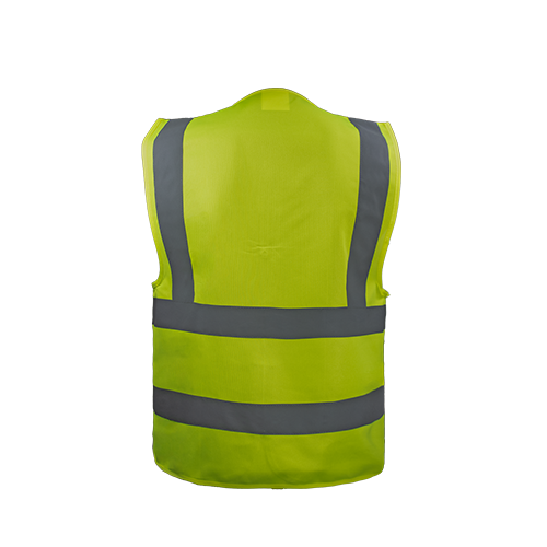 SAFETY REFLECTIVE VEST SAFE-STEP (LUMOS) 120GSM 4LINE YELLOW BACK